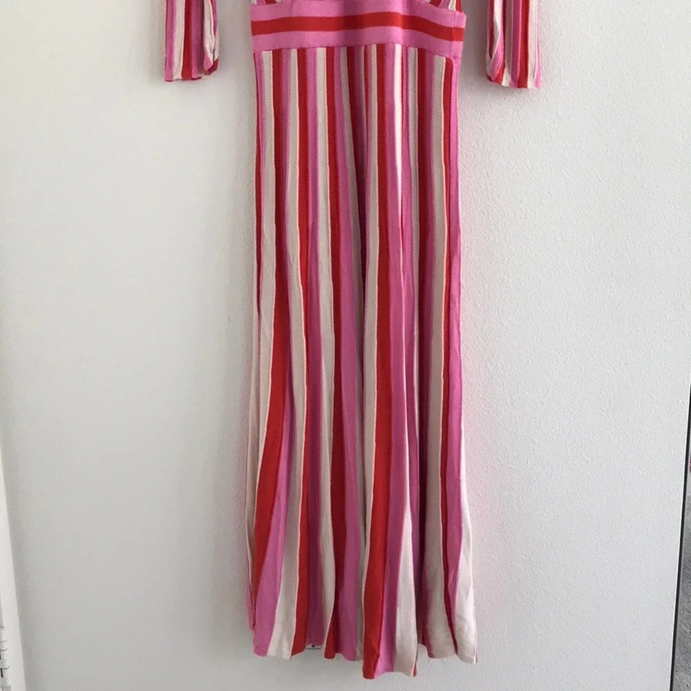 Foxiedox Echo Stripe Midi Sweater Dress Size Small - Picture 6 of 9
